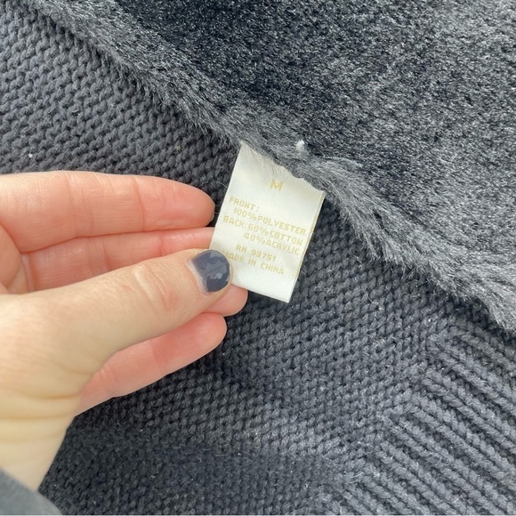 Christina Faux Fur and Suede Long Sweater Vest, L - Picture 5 of 8